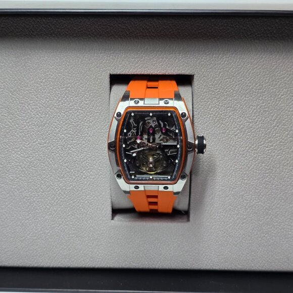 Invicta S1 Rally Orberus Automatic Men's Watch Skeleton Dial 44mm Orange (49033) - Picture 11 of 13